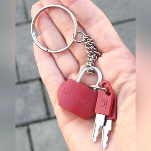 Liz Claiborne Padlock Keychain RARE